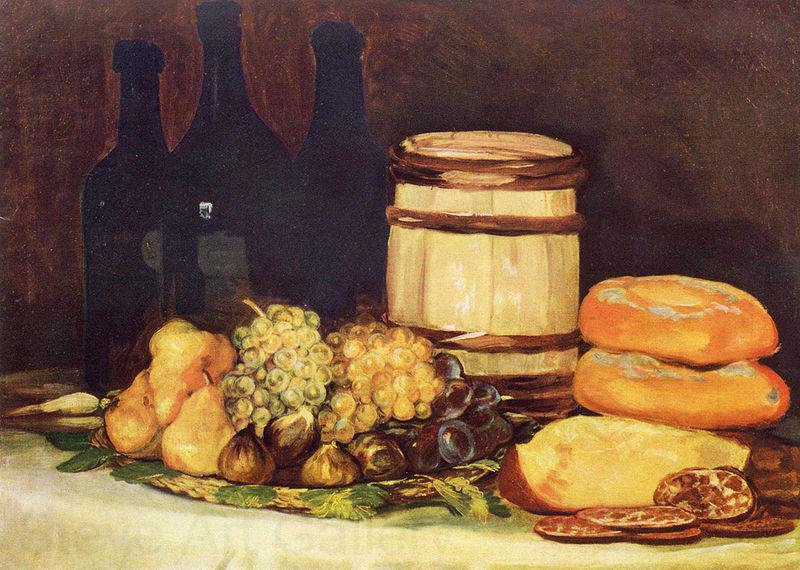 Francisco de Goya Stilleben mit Fruchten, Flaschen, Broten